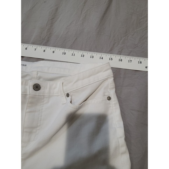 Talbots White Flawless Jeans Womens size 8 Slim Ankle classic 5 pocket coastal - Picture 8 of 10